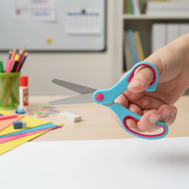 Tijeras Punta Redonda, Color Azul y Rosa