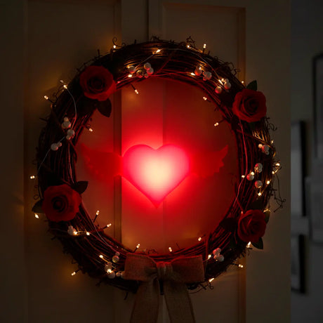 Corazón Decorativo con Luz, Color Rojo