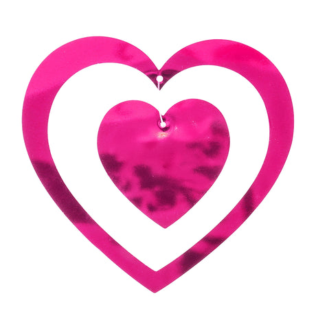 Decoración Colgante, Corazones, Color Fucsia