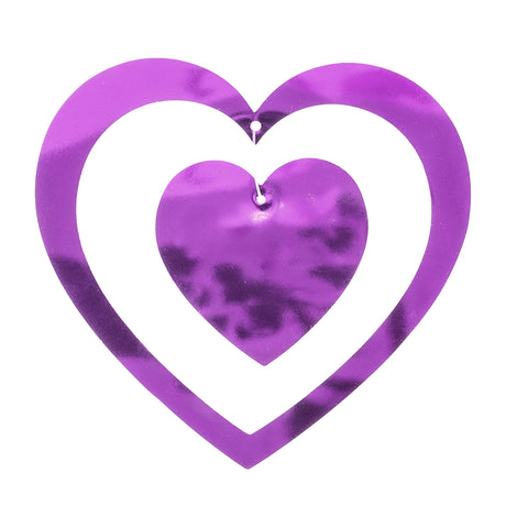 Decoración Colgante, Corazones, Color Morado