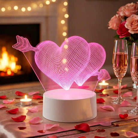 Lámpara LED Decorativa, Corazones