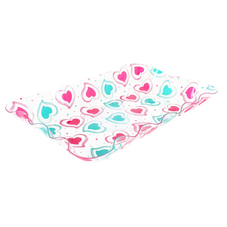 Charola de Plástico, Corazones, Color Aqua