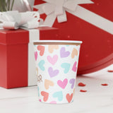 Vasos Desechables de Papel, Diseño Corazón