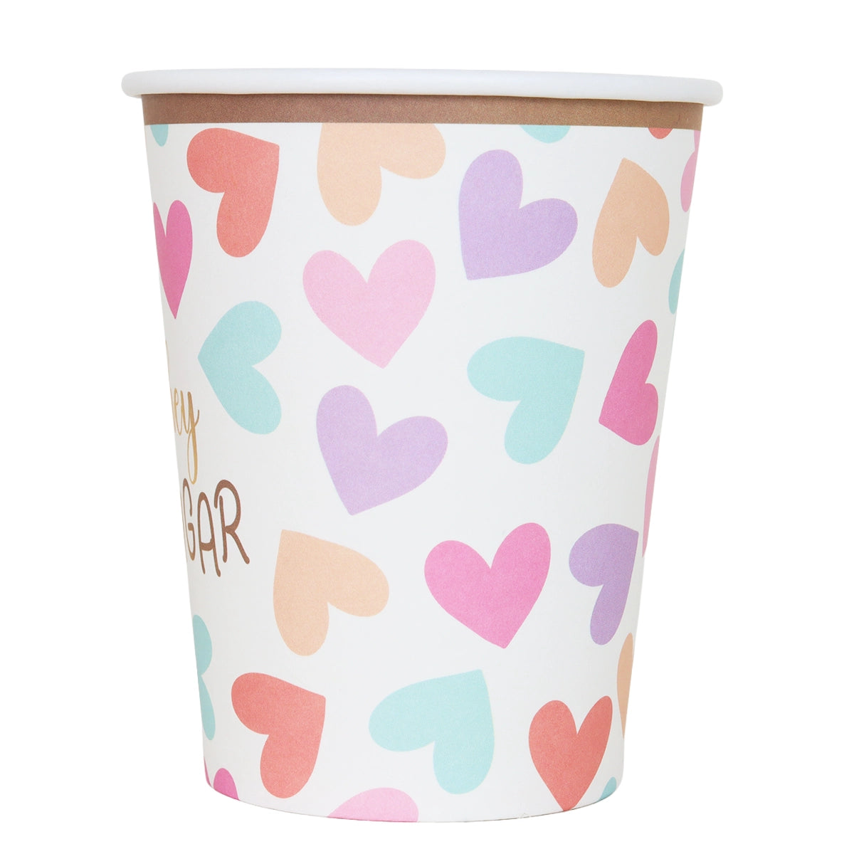 Vasos Desechables de Papel, Diseño Corazón