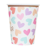 Vasos Desechables de Papel, Diseño Corazón