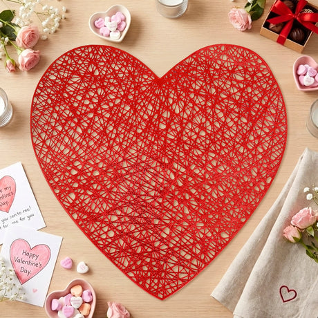 Mantel Corazón, Color Rojo