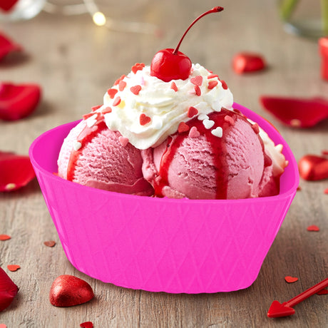 Bowl de Corazón, 3 pzas, Color Rosa