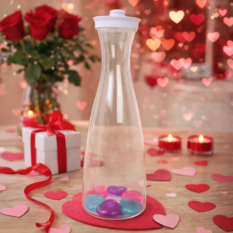 Botella de Plástico con Hielitos de Corazón