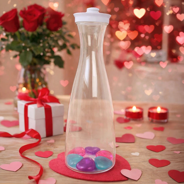 Botella de Plástico con Hielitos de Corazón