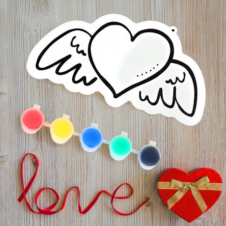 Canvas DIY con Pinturas, Corazón con Alas