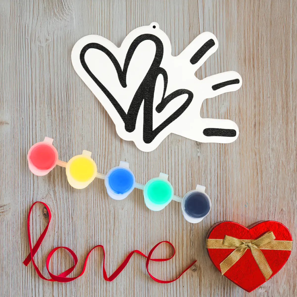 Canvas DIY con Pinturas, Corazones
