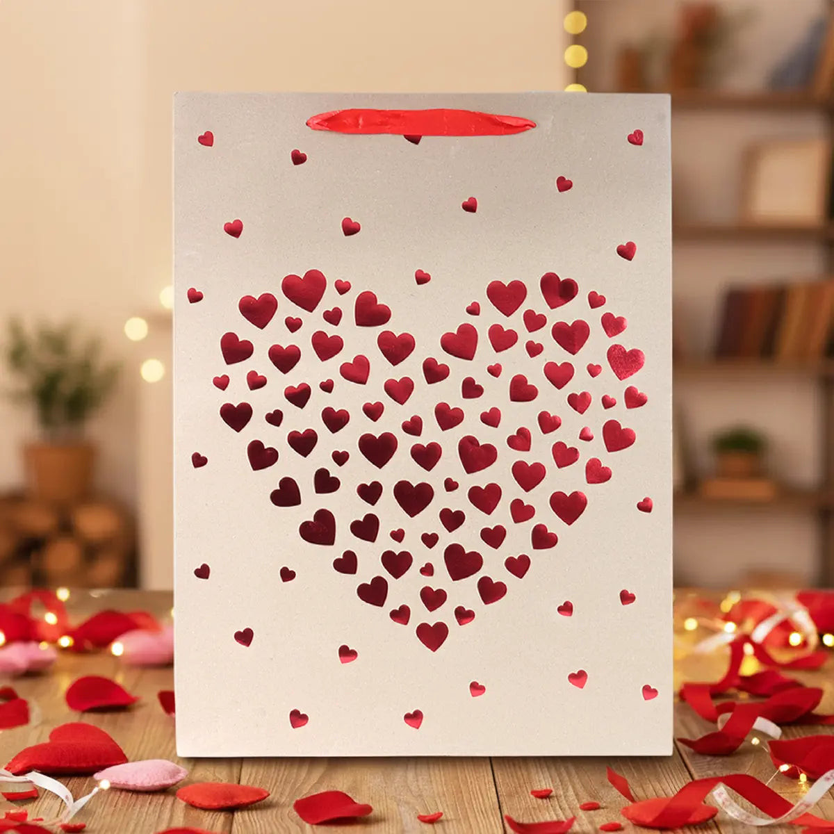 Bolsa de Regalo, Kraft, Corazones