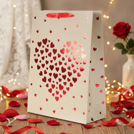 Bolsa de Regalo, Kraft, Corazones