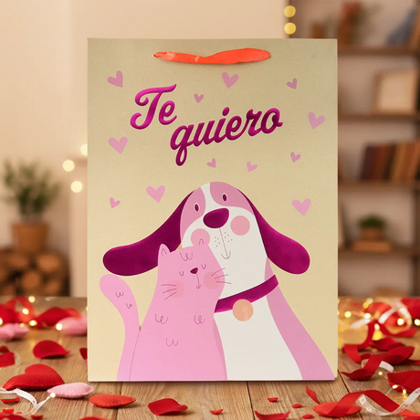 Bolsa de Regalo, Kraft, Perrito y Gatito