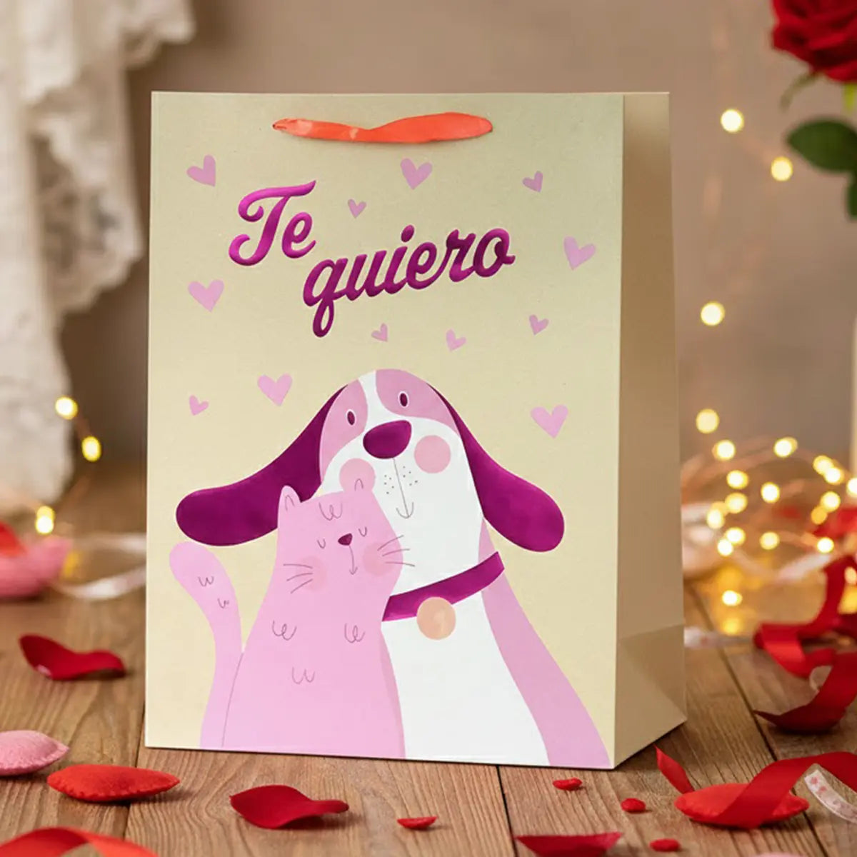 Bolsa de Regalo, Kraft, Perrito y Gatito