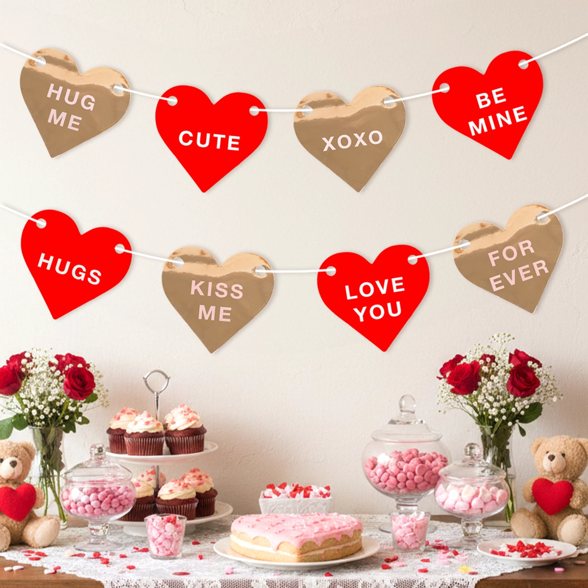 Banner, Corazones con Frases