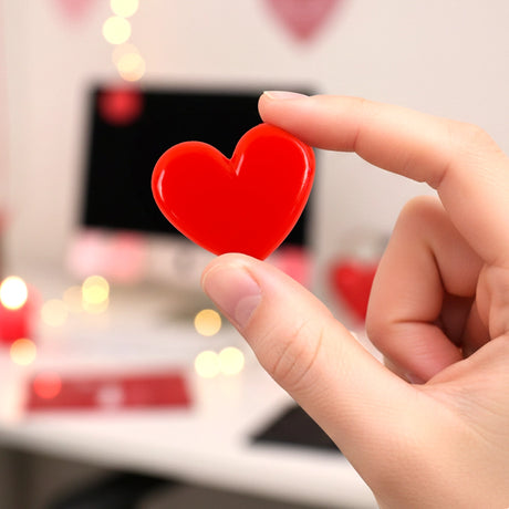 Set de Clips, Corazones, Color Rojo