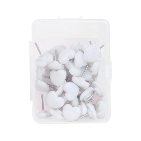 Tachuelas Corazón, Color Blanco