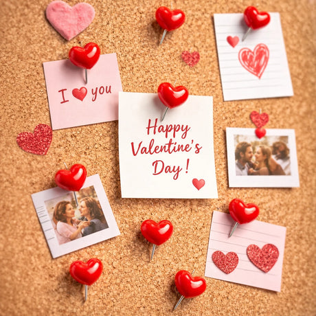 Tachuelas Corazón, Color Rojo