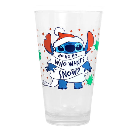 Stitch, Vaso de Cristal, Who Wants Snow? 414 ml