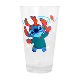Stitch, Vaso de Cristal Navideño, 414 ml