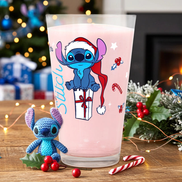 Stitch, HoHoHo, Vaso Cristal, 414 ml
