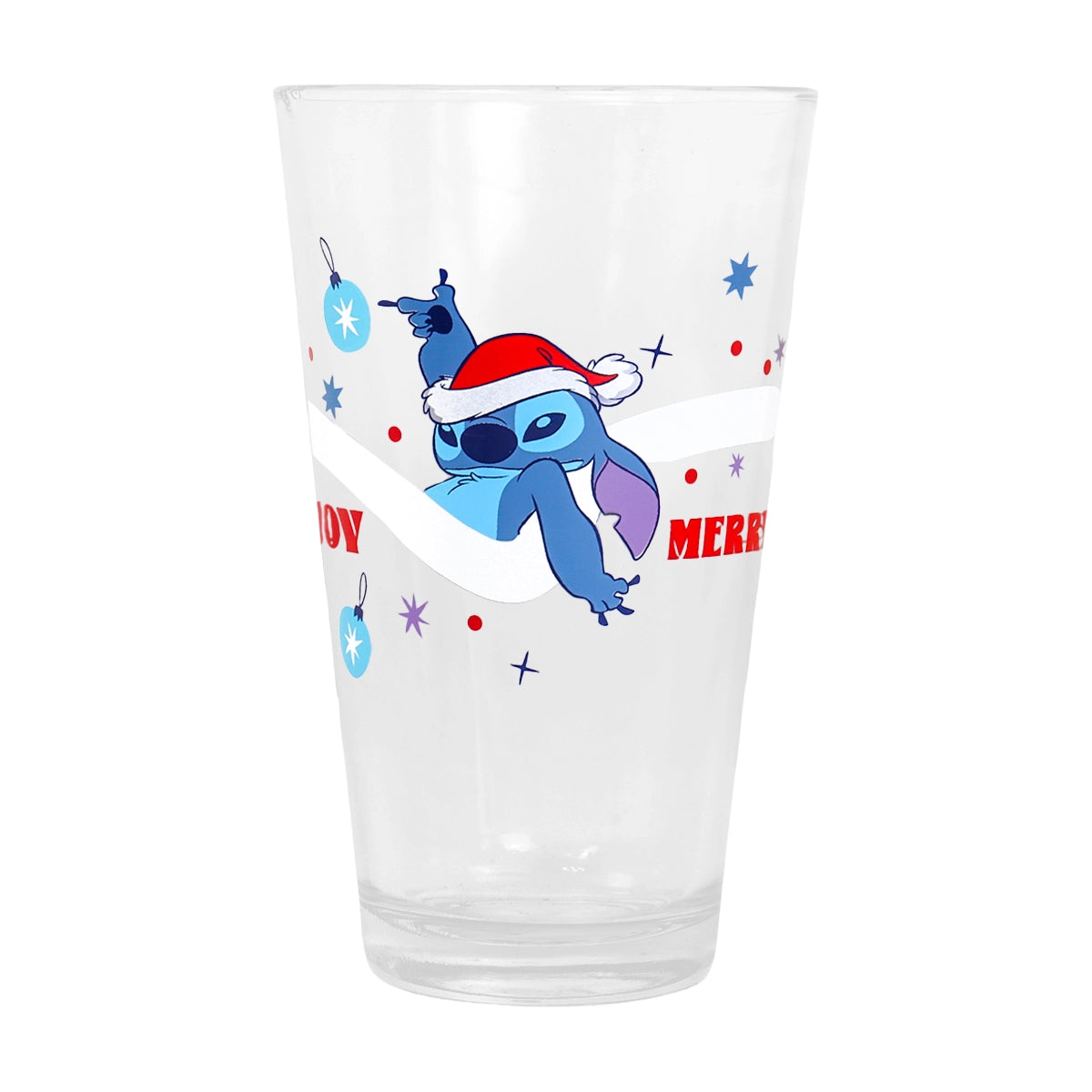 Stitch, Merry Christmass, Vaso Cristal, 414 ml