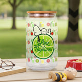 Vaso de Cristal con Tapa, Snoopy, 500 ml