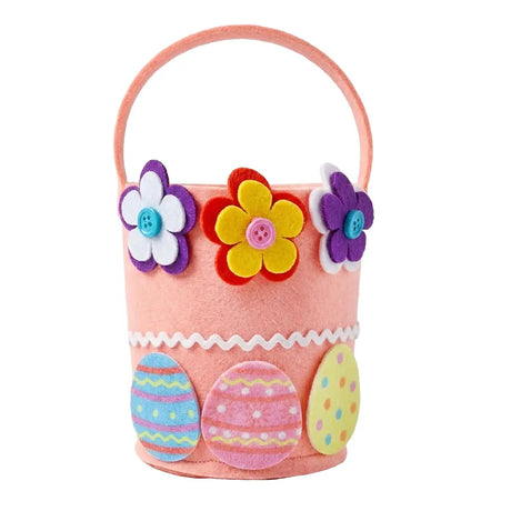 Canasta de Flores, Tela, Color Naranja