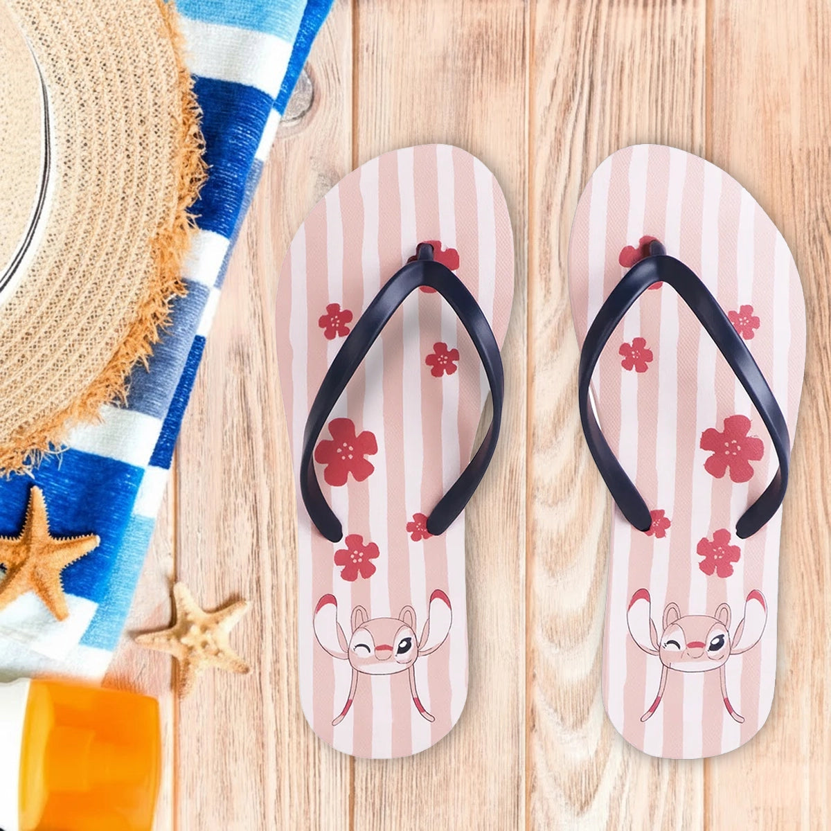 Sandalias, Color Rosa, Stitch