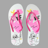 Sandalias, Color Rosa y Blanco, Stitch