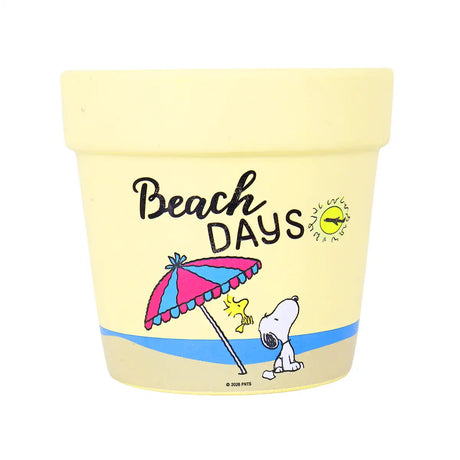 Maceta de Cerámica, Peanuts. Beach Days