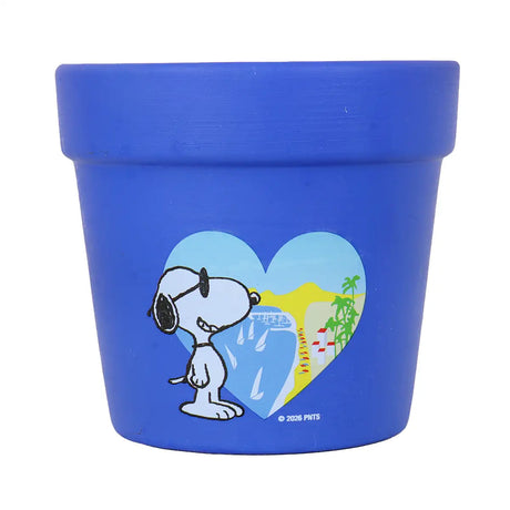 Maceta de Cerámica, Peanuts. Color Azul Fuerte