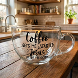 Taza Transparente, Coffee Gets Me Started