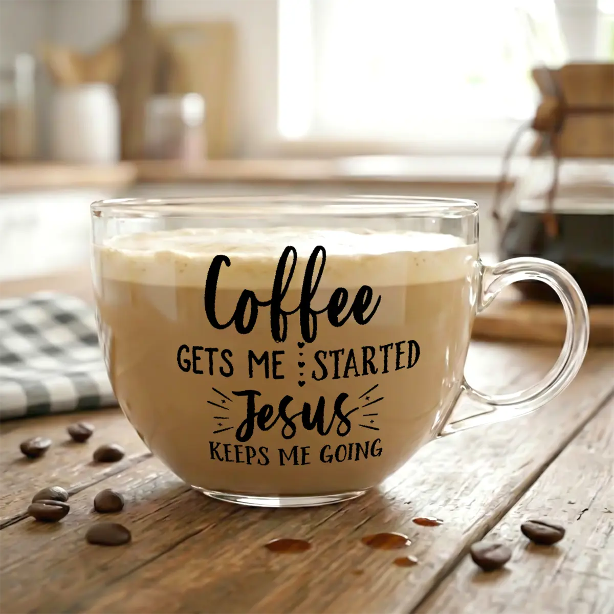 Taza Transparente, Coffee Gets Me Started