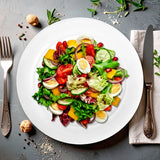 Plato Trinche, Cerámica, Diseño Liso, Color Blanco