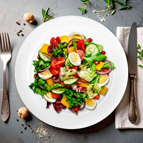 Plato Trinche, Cerámica, Diseño Liso, Color Blanco