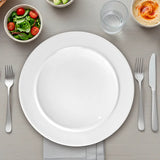 Plato Trinche de Cerámica Brillante, Color Blanco