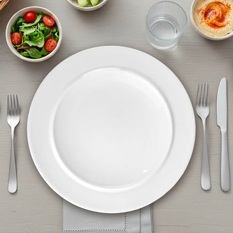 Plato Trinche de Cerámica Brillante, Color Blanco