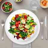 Plato Trinche de Cerámica Blanca, Filo Delgado