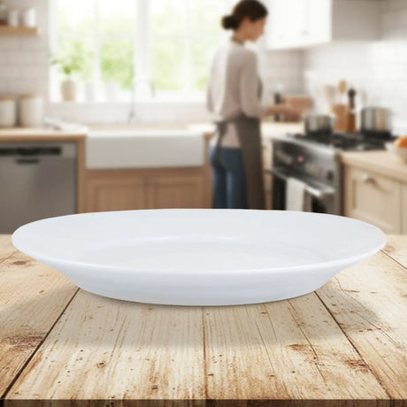 Plato Trinche, Cerámica, Color Blanco