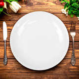 Plato Trinche, Color Blanco, Cerámica