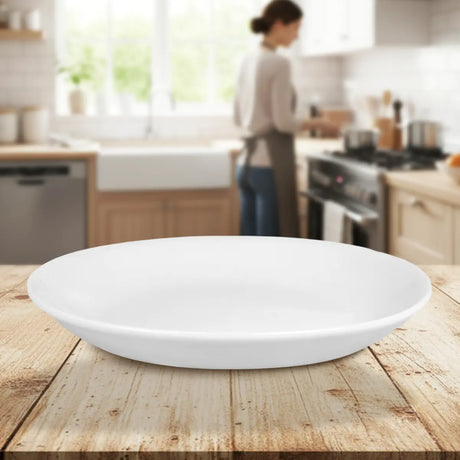 Plato Trinche, Color Blanco, Cerámica