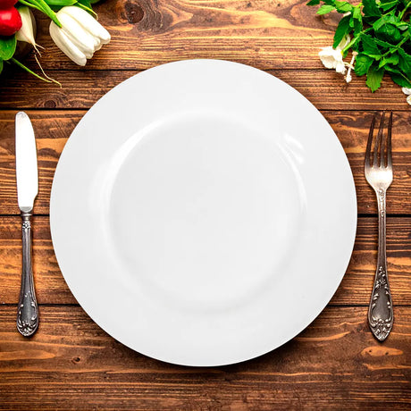 Plato Trinche de Cerámica Blanca