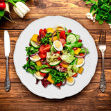 Plato, Cerámica, Diseño Floritura, Color Blanco