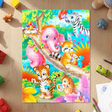 Rompecabezas, Animales Artistas, 24 pzas