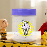 Frasco, Peanuts, Tapa Color Morado, 330 ml