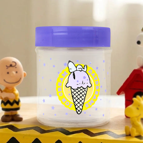 Frasco, Peanuts, Tapa Color Morado, 330 ml