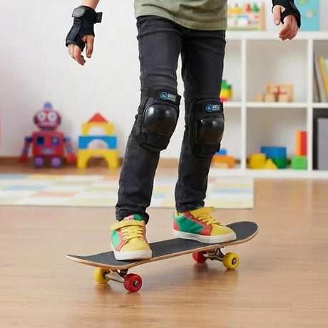 Protecciones para Skateboard, Color Negro, 6 pzas