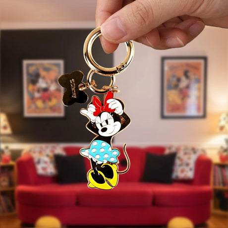 Llavero, Minnie Mouse, Color Azul